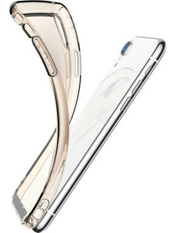 BASEUS(R) Safety Airbag Case TRANSPARENT GOLD (IPHONE XS MAX) ARAPIPH65-SF0V