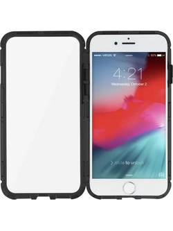 Μαγνητική Μεταλλική Θήκη Detachable Metal Frame με Μπροστά και Πίσω Όψη από Tempered Glass Για Apple iPhone XR Μαύρο