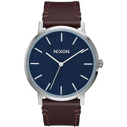 Nixon Porter Ανδρικό Ρολόι με Καφέ Δερμάτινο Λουράκι A1058-879-00