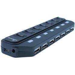 MediaRange MRCS504 USB Hub 2.0 USB-A με 7 Θύρες USB-A & Εξωτερική Παροχή Ρεύματος