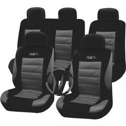 Autoline Polymesh Type-X Set Black / Grey 9τμχ