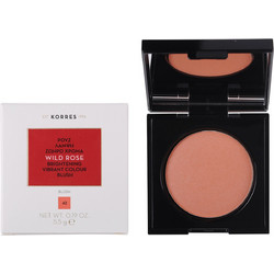 Korres Wild Rose Brightening Vibrant Color 42 Luminous Apricot Powder Blush 5.5gr