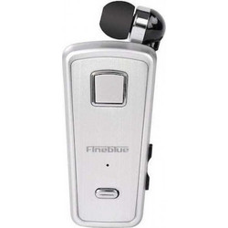 Fineblue F980 Ακουστικό Bluetooth In Ear Πέτου Silver