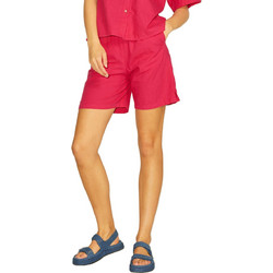 Jack & Jones Γυναικεία Βερμούδα Λινή Ψηλόμεση Φούξια 12200291