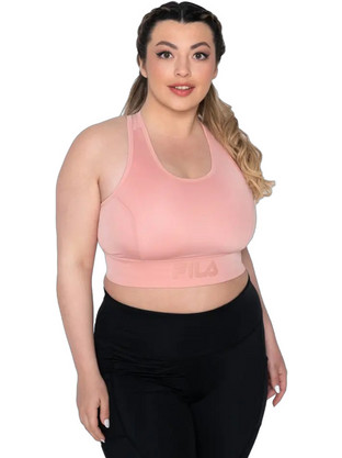 Fila Uplifting (Plus Size) Αθλητικό Μπουστάκι με Μέτρια Στήριξη Σομόν SX11A525-891