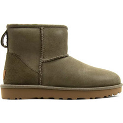 UGG Classic Mini II Γυναικεία Μποτάκια Suede Χακί με Γούνα 1016222-MSG