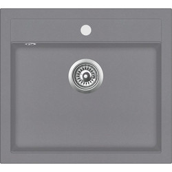 Helika Quadro SQQ 100 Ένθετος Νεροχύτης Γρανίτη Γκρι 56.5x51cm