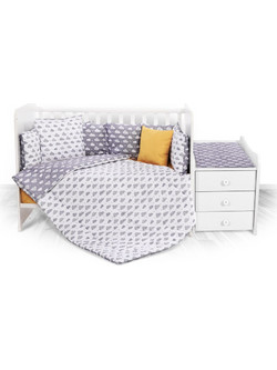Lorelli Clouds Σετ Κούνιας Grey 6τμχ 20800054901