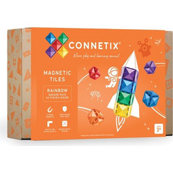 Connetix Magnetic Tiles Rainbow Square Pack 42τμχ