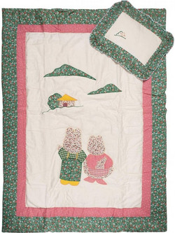 Silk Fashion Bunnies Σετ Κούνιας Green 2τμχ