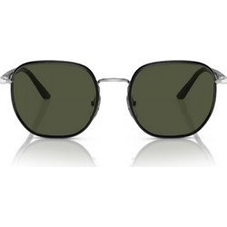 Persol PO1015SJ 112531 Ανδρικά Γυαλιά Ηλίου Στρογγυλά Μεταλλικά Ασημί με Μαύρο Polarized Φακό