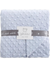 BimbiDreams Bimbi Pirulos Dots Κουβέρτα Αγκαλιάς Βελουτέ 80x100 Γαλάζια