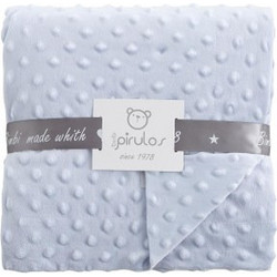 BimbiDreams Bimbi Pirulos Dots Κουβέρτα Αγκαλιάς Βελουτέ 80x100 Γαλάζια