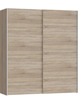 Pakoworld Δίφυλλη Ντουλάπα Ρούχων Συρόμενη Noez Sonoma 170.5x61x190.5cm 318-000019