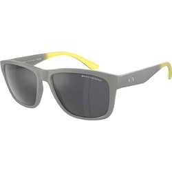 Armani Exchange AX4135S 81806G Ανδρικά Γυαλιά Ηλίου Τετράγωνα Κοκάλινα Γκρι με Μαύρο Polarized Φακό