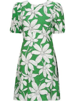 Desigual Nahville Mini Καλοκαιρινό Καθημερινό Φόρεμα Floral Πράσινο 24SWVW36-4026