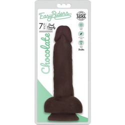 XR Brands Easy Riders Fine Ρεαλιστικό Dildo με Βεντούζα & Όρχεις 17.8cm Καφέ