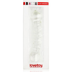 Lovetoy Glass Romance Γυάλινο Dildo 17.8cm Clear