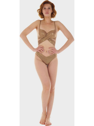 Gsecret Bikini Set με Ενίσχυση Brazil Χρυσό C9343-26866