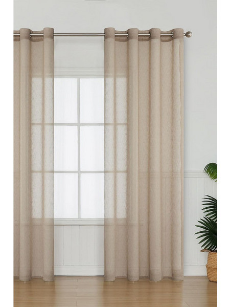 Βιοκαρπέτ Κουρτίνα Βουάλ με Τρουκς 140x285 Seraina B11-05