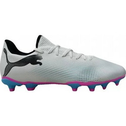 Puma Future 7 Play FG/AG 107723-01 Ποδοσφαιρικά Παπούτσια με Τάπες Λευκά