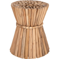 HomeMarkt Cooter Βοηθητικό Τραπεζάκι Σαλονιού Στρογγυλό Ξύλινο Φ37xΥ50cm HM9792