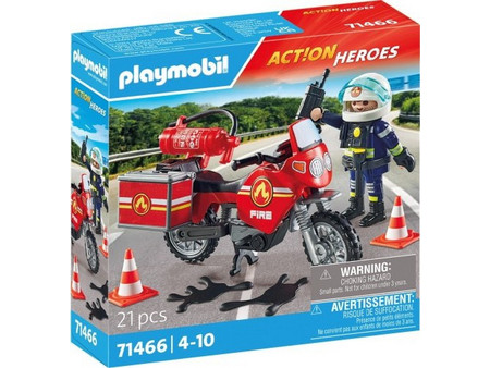 Playmobil City Action Πυροσβέστης με Μοτοσικλέτα για 4-10 Ετών 71466
