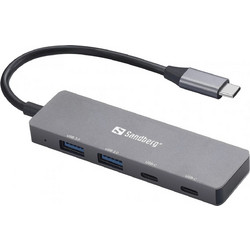 Sandberg 136-50 USB Hub 3.0 USB-C με 4 Θύρες USB-A / USB-C