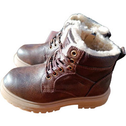 Safety Jogger Παιδικά Αρβυλάκια Καφέ με Φερμουάρ και Γούνα SJ594128