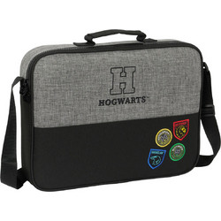 Safta Harry Potter House Of Champions Σχολική Τσάντα Ώμου Δημοτικού Μαύρη Γκρι 612393385