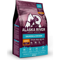 Alaska River Grain Free Cat Adult Sterilised Chicken & Salmon 400gr