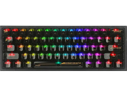 Redragon Fizz K617-CT Gaming Πληκτρολόγιο 60% RGB Black Transparent