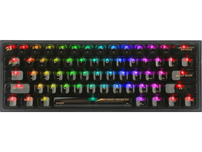 Redragon Fizz K617-CT Gaming Πληκτρολόγιο 60% RGB Black Transparent