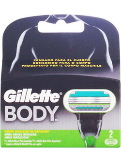Gillette Body Ανταλλακτικά Ξυραφάκια με 3 Λεπίδες & Λιπαντική Ταινία 2τμχ