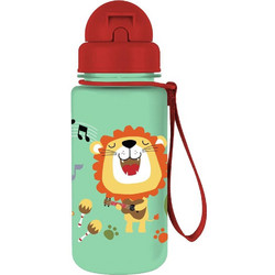 Must PCTG Singer Lion Παιδικό Μπουκάλι Πλαστικό με Καλαμάκι Πράσινο Mint 400ml
