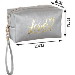 98850 Γυναικείο Νεσεσέρ Ταξιδίου 20x8x12cm Ασημί