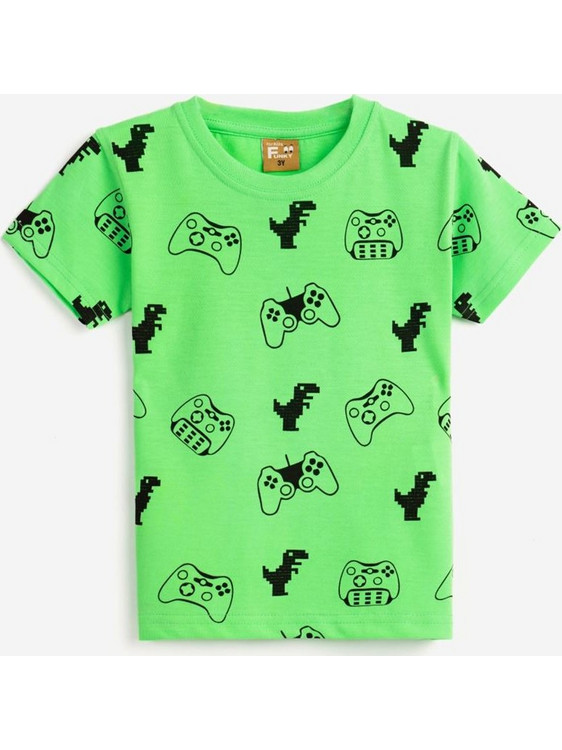 Funky Παιδικό T-Shirt Κοντομάνικο Πράσινο 124-305107-1
