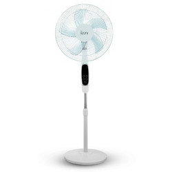 Izzy IZ-9042 Λευκός Ανεμιστήρας Δαπέδου Ορθοστάτης 40cm 70W με Tηλεχειριστήριο