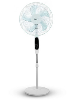 Izzy IZ-9042 Λευκός Ανεμιστήρας Δαπέδου Ορθοστάτης 40cm 70W με Tηλεχειριστήριο
