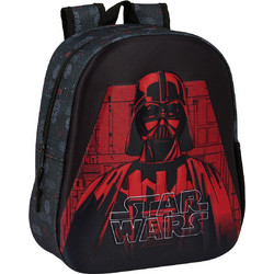 Safta Star Wars 3D Σχολική Τσάντα Πλάτης Νηπιαγωγείου Μαύρη Κόκκινη 622469890