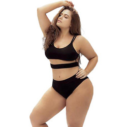 Mapale Bikini Set Μπουστάκι Ψηλόμεσο Μαύρο MP-6604X