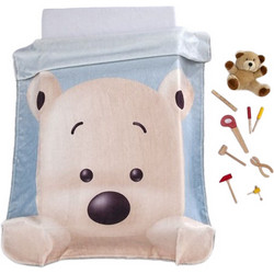 Morven Mora Lumpy Bear Κουβέρτα Αγκαλιάς Βελουτέ 80x110 Γαλάζια