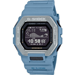 Casio G-Shock Ψηφιακό Ανδρικό Ρολόι Χρονογράφος με Γαλάζιο Καουτσούκ Λουράκι GBX-100-2AER