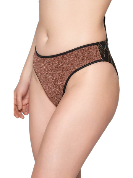 Luna Bikini Slip Καφέ Μαύρο 94328