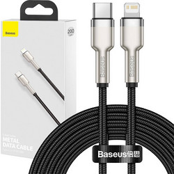 Baseus Cafule Braided USB-C to Lightning Cable 20W 2m Black CATLJK-B01