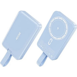 wekome WP-47 841268887997100 Wireless Magsafe Power Bank 10000mAh 20W με 2 Θύρες USB-C Light Blue
