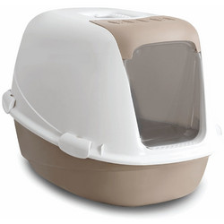Moderna Curvy Τουαλέτα Γάτας Κλειστή Μπεζ Μ66xΠ47xΥ49cm
