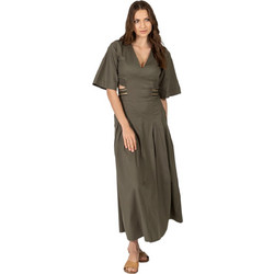 AGGEL Midi Καλοκαιρινό Καθημερινό Φόρεμα Χακί SS43047KF-1050