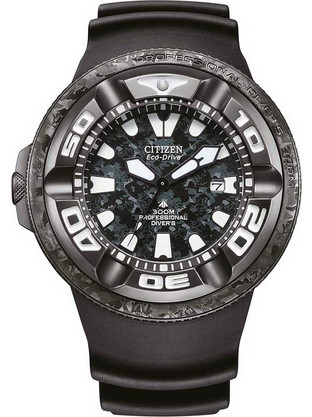 Citizen Promaster Ανδρικό Ρολόι Solar με Μαύρο Καουτσούκ Λουράκι BJ8056-01E