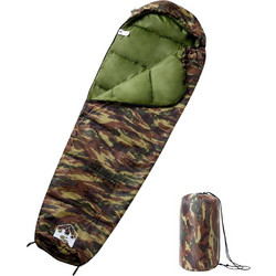 vidaXL Sleeping Bag Μονό 3 Εποχών Χακί 94481